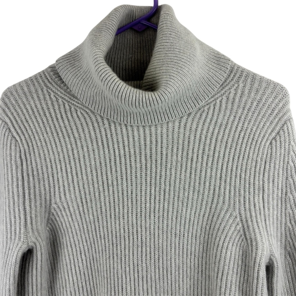 Banana Republic Todd & Duncan Scottish Cashmere Sweater Cowlneck Gray Size M - Picture 3 of 12